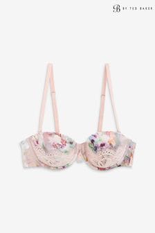 B by Ted Baker Pink Floral Satin Multiway Bra (U54733) | OMR17