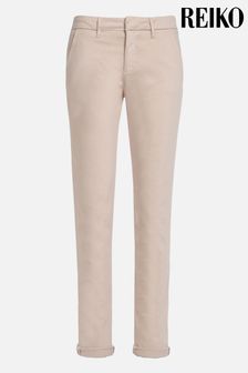 Reiko Sandy Hazelnut Brown Basic Chino Trousers (U54778) | €46