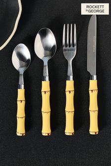 Rockett St George 16 Piece Metal Bamboo Cutlery Set (U54794) | €68