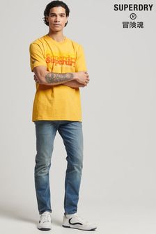 חולצת טי עם פסים בסגנון וינטאג' דגם Cali בצבע צהוב של Superdry (U54885) | ‏116 ₪