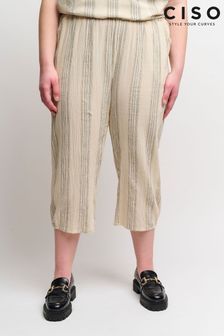 CISO Loose Fit Natural Sand Cotton Trousers (U55340) | €30