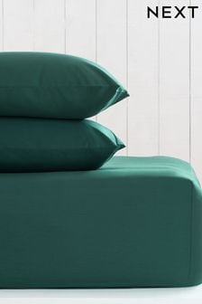 Green Dark Cotton Rich Extra Deep Fitted Sheet (U55374) | AED79 - AED106