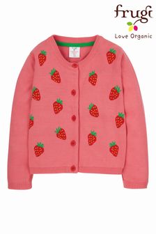 Frugi Pink Organic Strawberry Cardigan (U55469) | €21.50 - €24