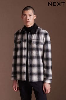 Бежевый - Куртка-рубашка на подкладке из искусственного меха (U55548) | €28 - €33