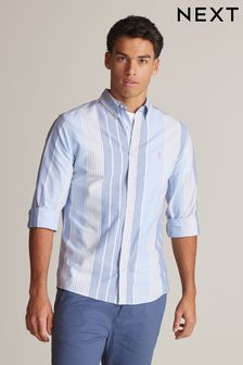Blue/White Stripe Long Sleeve Shirt (U55630) | $56