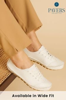 Pavers Ladies Leather Lace-Up Trainers (U55876) | 69 €