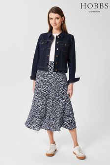Hobbs Angie Blue Midi Skirt (U55885) | €126