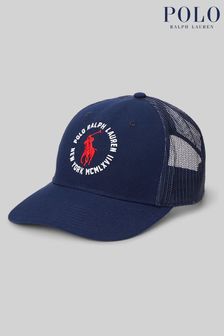 Темно-синий - Саржевая бейсболка с логотипом Polo Ralph Lauren (U56500) | €89