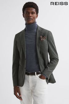 Reiss Forest Green Lincoln Slim Fit Single Breasted Wool Blazer (U56694) | €454