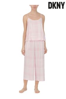 DKNY Pink Plaid Cami And Culotte Pyjama Set (U56709) | ₪ 414