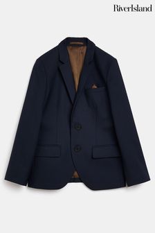 River Island Navy Blue Boys Tailored Jacket (U57036) | €54