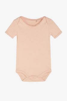 Miniature Baby Pink Rib Short Sleeve Body (U57195) | €28