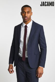 Jacamo Blue Textured Wool Blend Suit Jacket (U57250) | $198