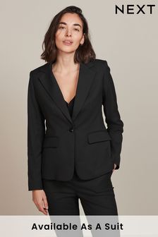 Black Tailored Single Breasted Jacket (U57872) | HK$442