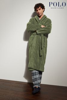 Polo Ralph Lauren Olive Green Fleece Logo Dressing Gown (U58057) | 181 €
