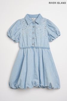 River Island藍色綴飾泡泡造型牛仔裙 (U58106) | NT$1,490