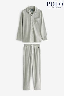 Серый - Polo Ralph Lauren Classic Long Sleeve Logo Pyjama Set (U58124) | €206