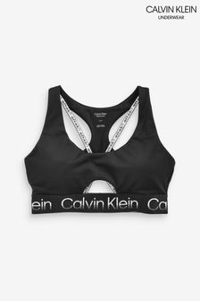 חזיית ספורט שחורה לפעילות בעצימות בינונית דגם Active Icon של Calvin Klein (U58768) | ‏256 ₪