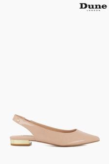 Dune London Caramello Flache, gesteppte Schuhe mit spitzem Absatz, Natur (U58830) | 74 €