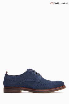 Base London Blue Ripley Suede Brogue Shoes (U58936) | $165