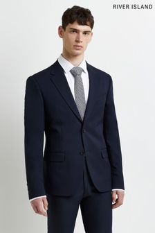 River Island Blue Skinny Twill Suit: Jacket (U58975) | €32