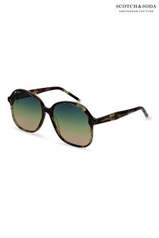 Scotch And Soda Oversized Brown Retro Fashion Frame Sunglasses (U59082) | ₪ 466