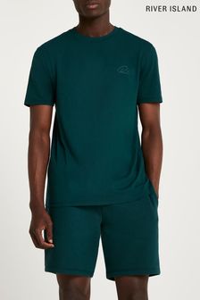 T-shirt et short River Island Dark River vert (U59143) | CA$ 76