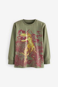 Grün - Langarmshirt mit Dinosaurier-Grafik (3-16yrs) (U59284) | 11 € - 19 €