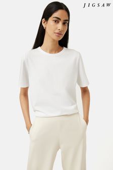 Jigsaw Jungen T-Shirt aus schwerer Baumwolle, Weiß (U59380) | 61 €