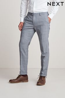 Grey Skinny Fit Check Suit: Trousers (U59726) | €25