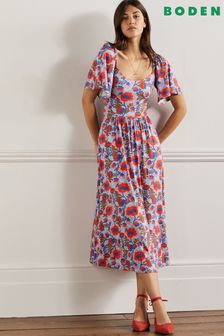 Boden Blue Smock Detail Jersey Maxi Dress (U59763) | 48 €