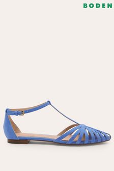 Boden Blue Tess Cage Flat Sandals (U59896) | SGD 151