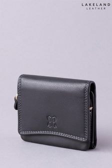 Lakeland Leather Black Small Leather Flapover Purse (U5M954) | $38