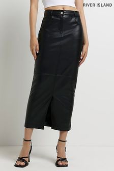 River Island Midaxi Pencil Black Skirt (U60012) | ₪ 210