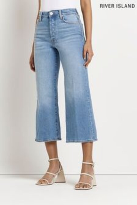 River Island Light Blue High Rise Culotte Jean (U60190) | 30 €