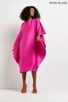 River Island Pink – Bright Glam Swamp Dress (U60234) | $107