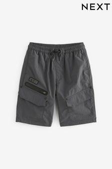 Charcoal Grey Zip Pocket Cargo Shorts (3-16yrs) (U60364) | $30 - $41