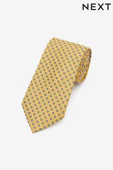 Yellow Geometric Spot Regular Pattern Tie (U60715) | TRY 160