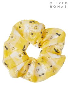 Oliver Bonas Yellow Posy Daisy Print Scrunchie (U60906) | ₪ 58