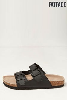 FatFace Meldon Black Leather Sandals (U61005) | ₪ 163