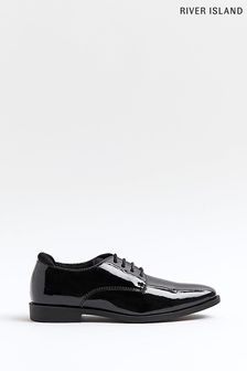 Pantofi din material derby cu Negru River Island Ob Neo Tounge (U61114) | 147 LEI