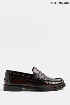 Mens red hot sale penny loafers