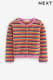 Bunt - Strickjacke mit Regenbogen (3 Monate bis 7 Jahre) (U61501) | 14 € - 18 €