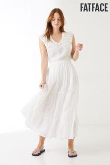 Белая юбка макси с вышивкой Fatface (U61699) | 2 059 грн