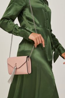 Nude Pink Tassel Detail Cross-Body Bag (U62244) | €30