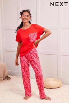 Spot roșu - Pijamale din bumbac Mânecă scurtă înfășurate cadou (U62283) | 119 LEI
