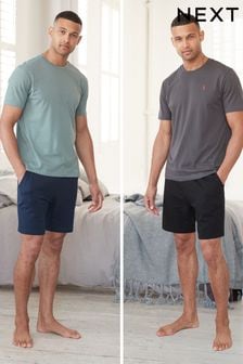 Green/Grey Crew neck Pyjamas Set 2 Pack (U62324) | HK$328