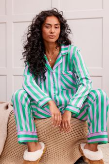 Пурпурный и Зеленый - Текстильная пижама на пуговицах (U62333) | €40