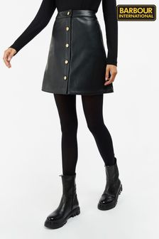 Barbour® International Napier Black Faux Leather Skirt (U62412) | €38