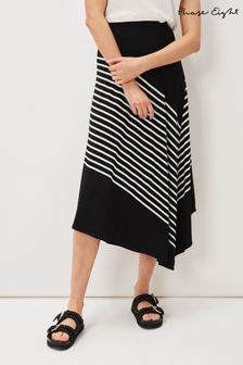 Phase Eight Black Veritty Stripe Skirt (U62576) | €87